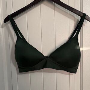 aerie Forest Green Smooth Wireless Bra 36B